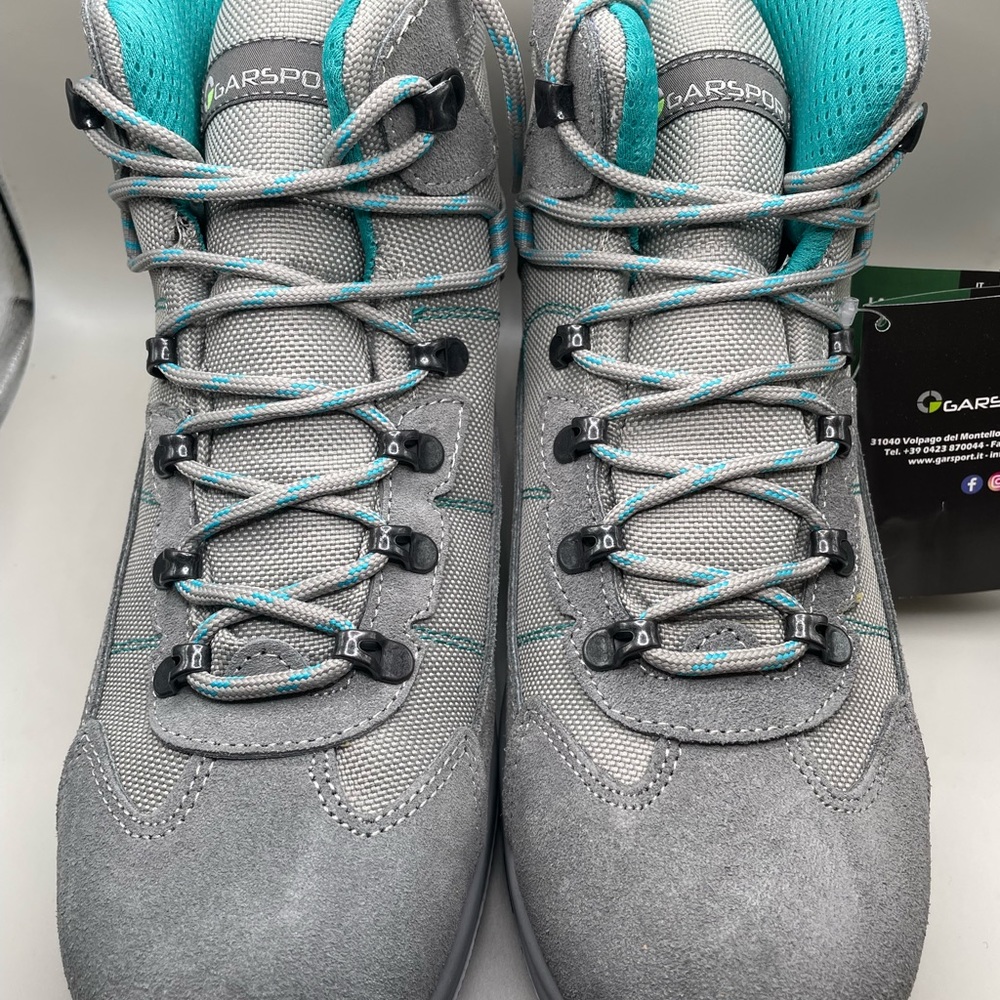 Garsport Women’s Suede Nylon Snow Boots Grey/blue Size:8